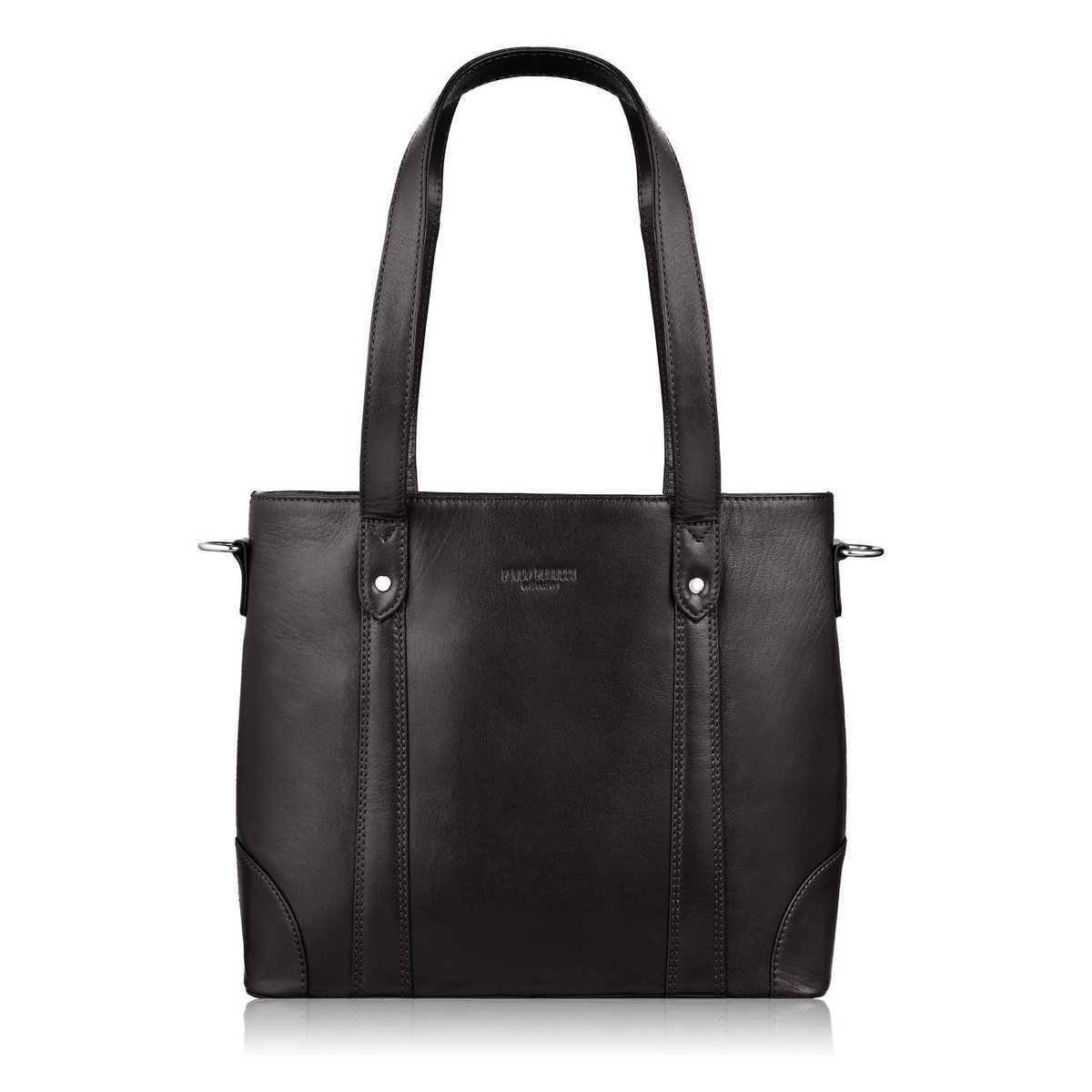 Torebka damska skórzana na ramię brązowa pojemna modna shopper bag T-41-BR