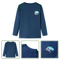 Bluzy dla dziewczynek - Bluza dziecięca - granatowa - 128 - Bluza Dla Dziecka - miniaturka - grafika 1