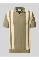 Koszulki męskie - Koszulka polo z dekoltem w serek model MATTIS - Selected Homme - miniaturka - grafika 1