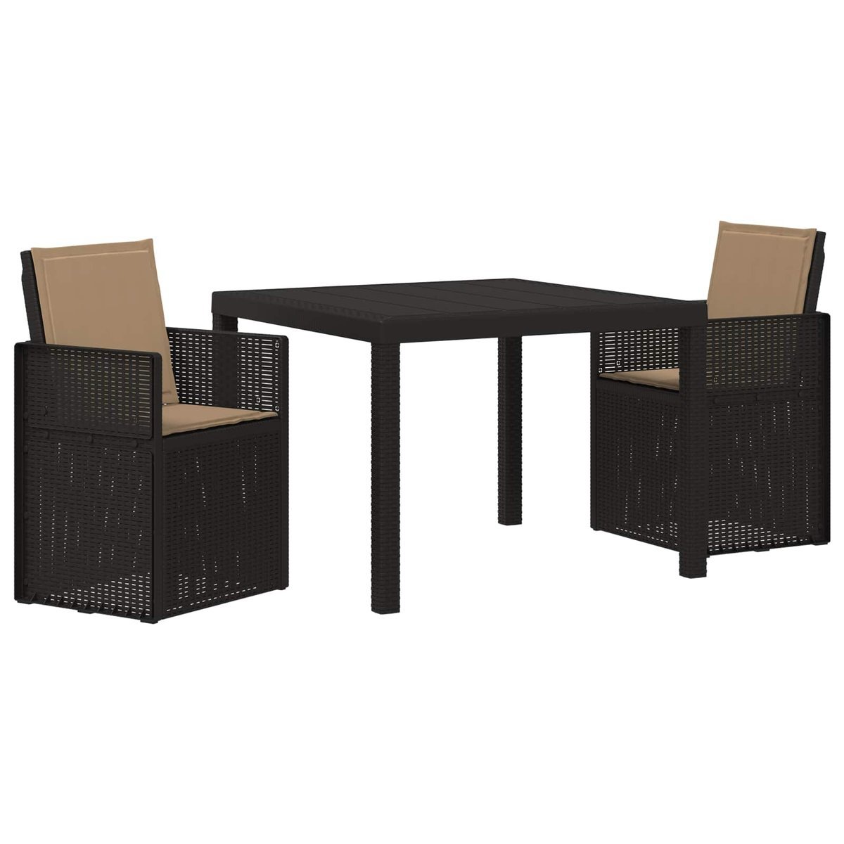 vidaXL Zestaw do jadalni w ogrodzie 3 pcs Antracyt i taupe PP