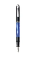 Pióra wieczne - Pelikan M205 wieczne pióro Wbudowany system napełniania Czarny, Niebieski, Marmurowy kolor, Srebrny 1 szt. - miniaturka - grafika 1