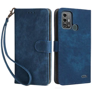 Do etui ZTE Blade A53 Pro Portfel blokujący RFID Pokrowiec na stojak z paskiem Niebieski Style B ZTE Blade A53 Pro - Portfele - miniaturka - grafika 1