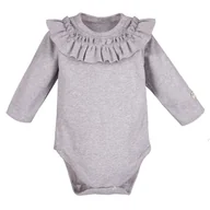 Body dla niemowląt - BODY SIMPLY COMFY FALBAN SZARY Ewa Klucze - 80 - miniaturka - grafika 1