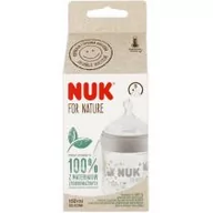 Butelki dla niemowląt - Nuk Butelka For Nature z silikonowym smoczkiem rozm. S, 0-6 mies., z kontrolą temperatury 150 ml - miniaturka - grafika 1