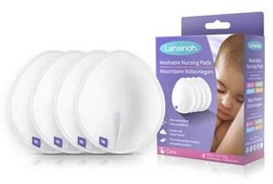Lansinoh Washable Nursing Pads Wielorazowe wkładki laktacyjne 4 szt. - Akcesoria do karmienia - miniaturka - grafika 1