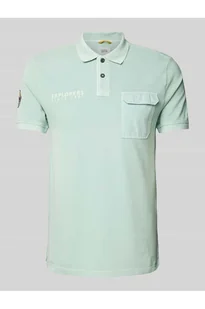 Koszulka polo z wyhaftowanym logo - camel active - Koszulki męskie - miniaturka - grafika 1