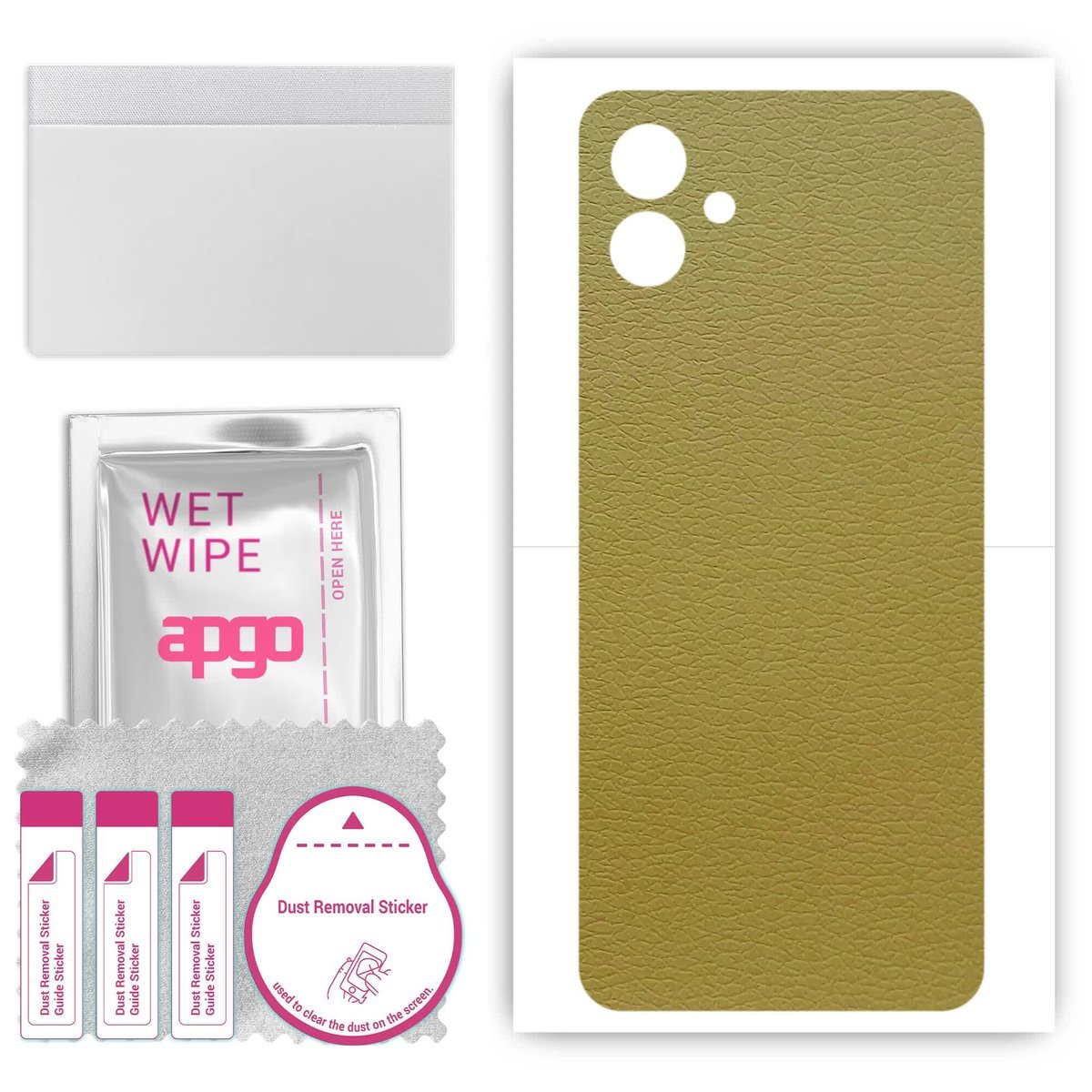 Folia naklejka skórka strukturalna na TYŁ do Samsung Galaxy M04 - Skóra Oliwkowa - apgo SKINS