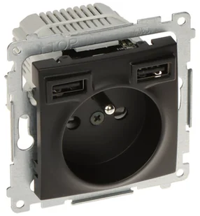 GNIAZDO POJEDYNCZE Z ZASILACZEM USB DGZ1ZUSB2AA.01/49-SIMON54 Premium 230��V 16��A - Gniazdka elektryczne - miniaturka - grafika 1