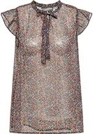 Bluzki damskie - DreiMaster Vintage Damska bluzka z krótkim rękawem 37323966, granatowa wielokolorowa, L, granatowy, wielokolorowy., L - miniaturka - grafika 1