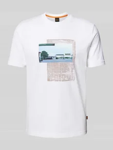 T-shirt z nadrukiem z logo - Koszulki męskie - miniaturka - grafika 1