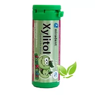 Płyny do płukania jamy ustnej - Miradent Xylitol Chewing Gum for Kids Apple 55 - miniaturka - grafika 1