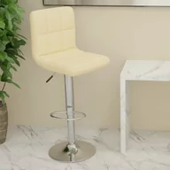 Taborety i hokery - vidaXL Lumarko Stołek barowy, kremowy, tkanina 334231 - miniaturka - grafika 1