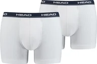 Majtki męskie - Bokserki męskie HEAD, 2-pak - bawełna stretch, basic, jednokolorowe biały/granatowy S - miniaturka - grafika 1