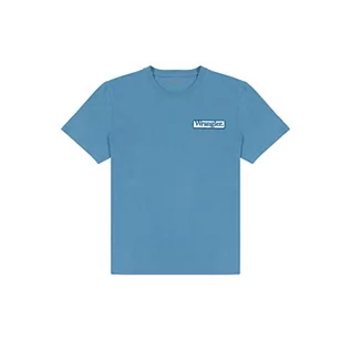 Koszulki męskie - Wrangler Męski t-shirt z logo, Captains Blue, 3XL, Captains Blue, 3XL - grafika 1