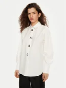 Koszule damskie - KARL LAGERFELD Koszula A1W11026 Biały Regular Fit - miniaturka - grafika 1