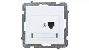 LEDart telefoniczne pojedyncze, bez ramki - Ospel As GPT-1G/m/00, kolor biały - Gniazdka elektryczne - miniaturka - grafika 1