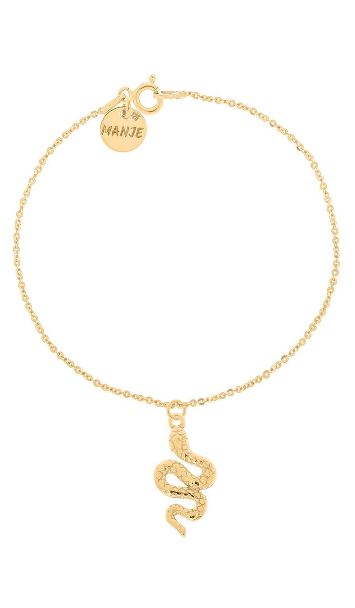 Pozłacana bransoletka z wężem
