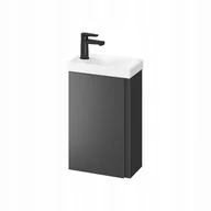 Szafki łazienkowe - Szafka łazienkowa z umywalką Cersanit Moduo 40 cm antracyt mat/biały połysk - miniaturka - grafika 1