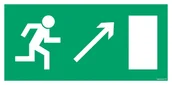 Systemy ekspozycyjne i znaki informacyjne - AC015 WYJŚCIE EWAKUACYJNE W PRAWO W GÓRĘ, PS - PŁYTA PCV 1MM FOTOLUMINESCENCYJNA; (1000X500MM) - miniaturka - grafika 1