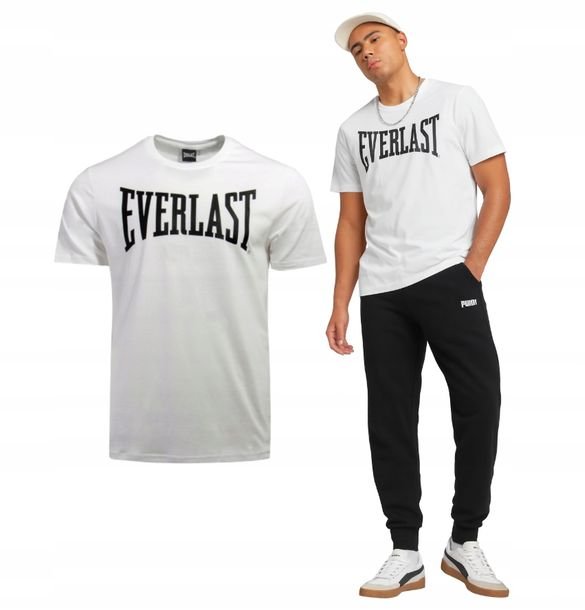 T-shirt koszulka męska EVERLAST bawełna r. L biała