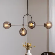 Lampy sufitowe - Lampa wisząca szklana Portemo Lucea, możliwość ściemniania, aluminiowy / szary / cynkowy, salon / jadalnia, szkło, nowoczesny - miniaturka - grafika 1