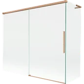 Parawany nawannowe - Mexen Rox L parawan nawannowy 2-skrzydłowy rozsuwany 180 + 80 x 150 cm, transparent, miedź szczotkowana - 8C9L-180-080-65-00 - miniaturka - grafika 1