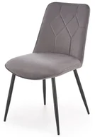 Krzesła - Szare tapicerowane pikowane krzesło L9-B09 - miniaturka - grafika 1