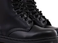 Botki męskie - Dr.Martens Black Smooth Mono 1460-14353001 44 - miniaturka - grafika 1