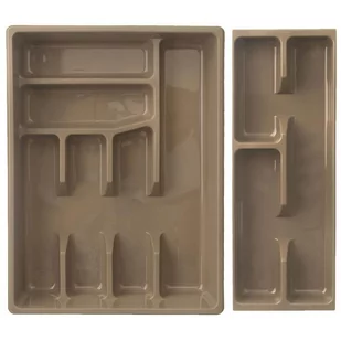 Orion Organizer na sztućce wkład do szuflady dwupoziomowy rozsuwany wyjmowany szary O-150746 + O-150746 - Pozostałe akcesoria kuchenne - miniaturka - grafika 1