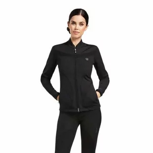 Ariat Bluzka damska ASCENT FULL ZIP - black - Akcesoria jeździeckie - miniaturka - grafika 1