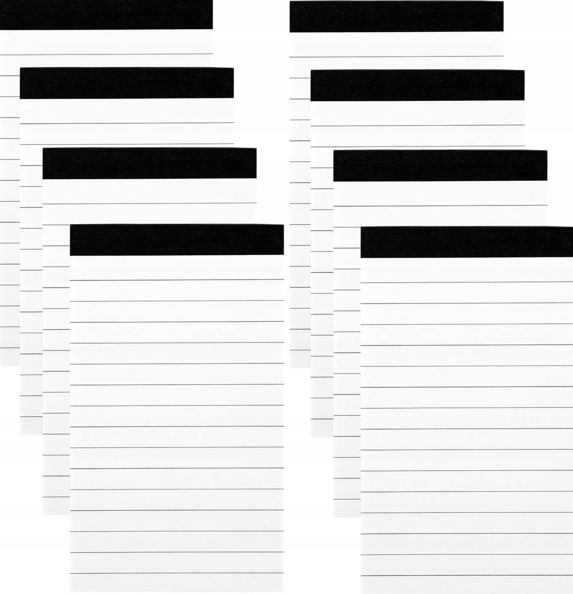 NOTESY 8 SZTUK A7 30 ARKUSZY W LINIE PAPIER BLOK DO BIURA DOMU