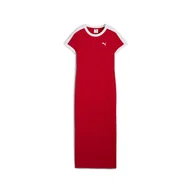 Sukienki - Damska Sukienka PUMA T7 DRESS 63214011 – Czerwony - miniaturka - grafika 1