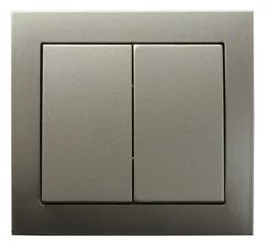 Ospel Kier satyna łącznik podwójny zwierny ŁP-17W/45 ŁP-17W/45 - Wyłączniki światła i elektryczne - miniaturka - grafika 1