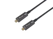 Kable USB - Wyposaż kabel USB-C 3.2 -> C M/M 15.00m 3A 4K/60Hz czarny - miniaturka - grafika 1