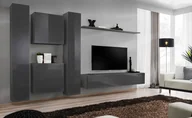 Meblościanki - Meblościanka ASM Swap VI, grafitowa, 330x180x40 cm - miniaturka - grafika 1