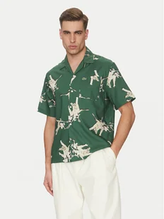 Lacoste Koszula CH0113 Zielony Relaxed Fit - Koszule męskie - miniaturka - grafika 1