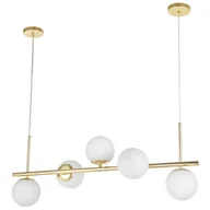 Lampy sufitowe - NOWOCZESNA LAMPA SUFITOWA WISZĄCA KLASYCZNE ZŁOTO LEDO W5 - miniaturka - grafika 1