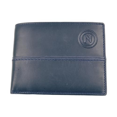 Enzo Castellano SSC NAPOLI Portfel 100% skóra 123444, Niebieska, Standard, Współczesny