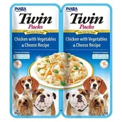 Przysmaki dla psów - INABA DOG Twin kurczak warzywa i ser 2x40g - miniaturka - grafika 1