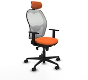 Fotele i krzesła biurowe - Krzesło Biurowe z Zagłówkiem Piqueras y Crespo 1D036N2 Pomarańczowy - miniaturka - grafika 1
