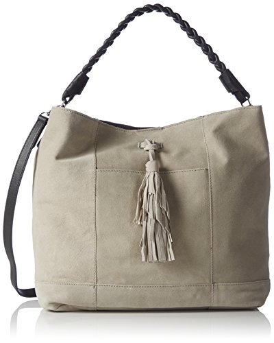 PIECES Damska torba na zakupy PCJALANA Suede Bag Shopper, 30 x 26 x 11 cm, szary - Szary Elephant Skin - 30x26x11 cm (B x H x T)