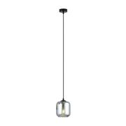 Lampy sufitowe - Pojedyncza lampa z grafitowym, szklanym kloszem 1176/1 z serii STORM - miniaturka - grafika 1