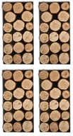 Dekoracje domu - Panel Ścienny Dekoracyjny 76X38X3 Plastry Dębu 4 Szt Surowy Płyta Hdf Drewno Dębowe Psdm_076X038X03_Ndk4 / Wamar-Sosenka - miniaturka - grafika 1
