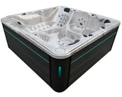 Baseny ogrodowe - HYDROSAN - Wanna SPA Jacuzzi ogrodowe z hydromasażem 5-osobowa 230x230 cm CAPPUCCINO OBUDOWA ANTRACYT SPA702 - miniaturka - grafika 1