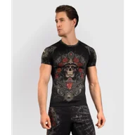 Kimona, stroje i obuwie - Venum Rashguard Krótki Rękaw Santa Muerte 5.0 Black/Silver - miniaturka - grafika 1