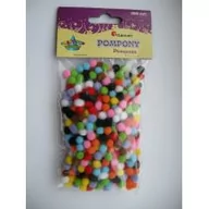 Pozostałe akcesoria dla plastyków - Titanum Pompony Poliestrowe 7mm 380szt Mix kolorów Craft-fun Series 16080 - miniaturka - grafika 1