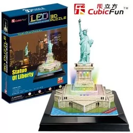 Cubicfun Puzzle 3D 37 el Statua Wolności LED L505h - Puzzle - miniaturka - grafika 2