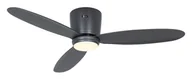 Wentylatory sufitowe - Energooszczędny wentylator sufitowy z oświetleniem LED i pilotem Eco Plano II 112 cm bazaltowo-szary - miniaturka - grafika 1