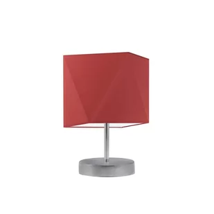Lampka nocna LYSNE Pasadena, 60 W, E27, czerwona/srebrna, 30x23 cm - Lampy stojące - miniaturka - grafika 1