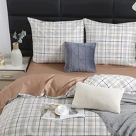 Pościel - Pościel w Kratkę Satyna Bawełniana 220x200 S109 - miniaturka - grafika 1